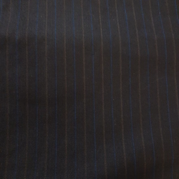 Jos A Bank Mens Suit 42L 46" 36x31 Blue Stripe Jacket Blazer Sport Coat Wool - Picture 14 of 15